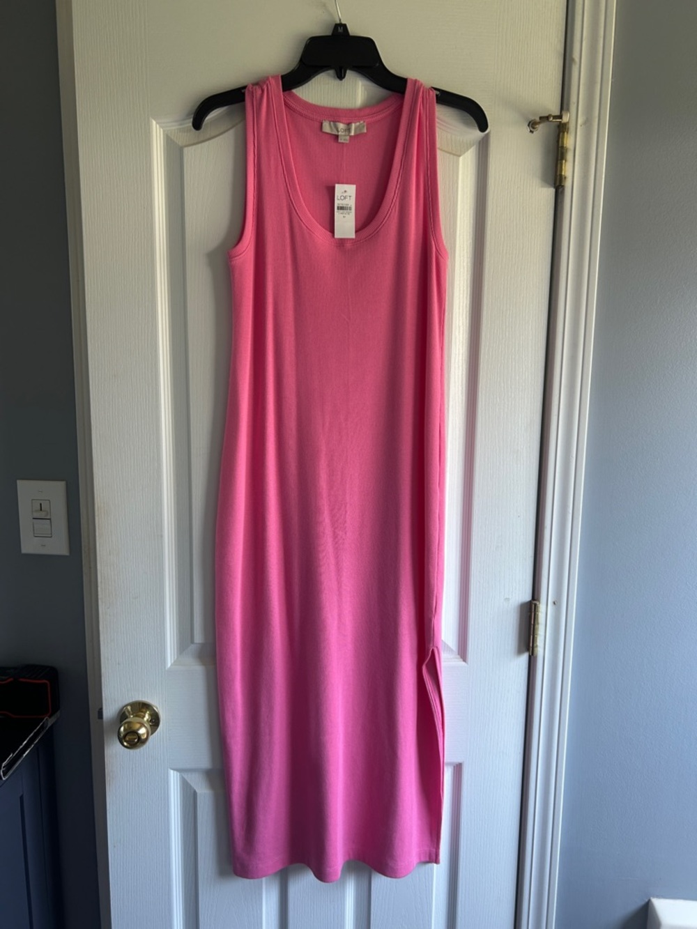 LOFT Pink Sleeveless Tank Maxi Dress